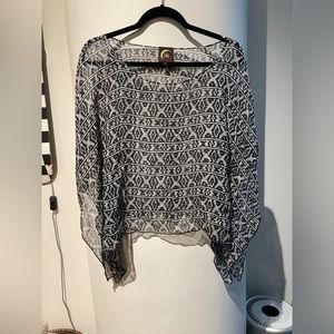 Planet Blue Blu Moon sheer lightweight top